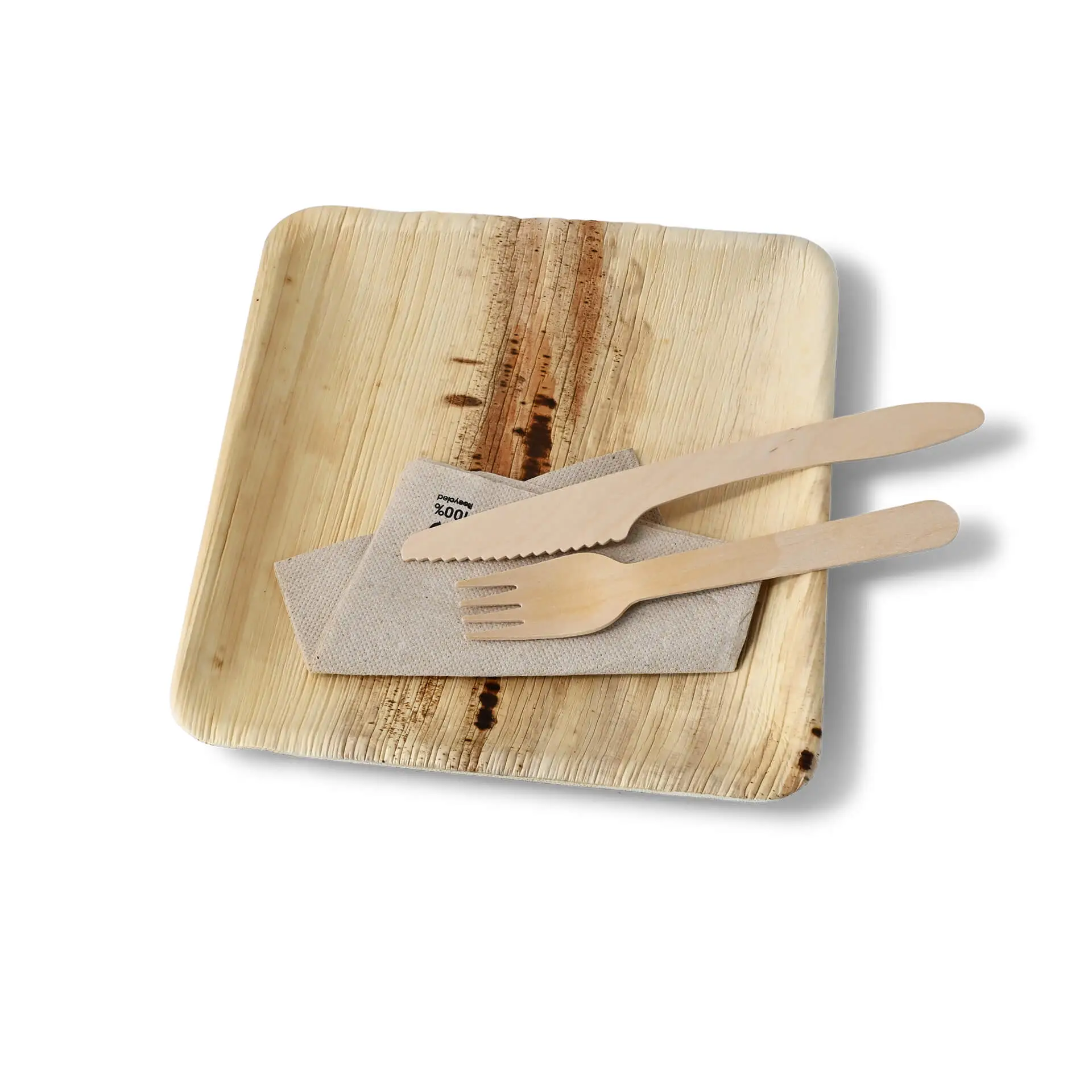Palmblad bord 18x18 cm, vierkant