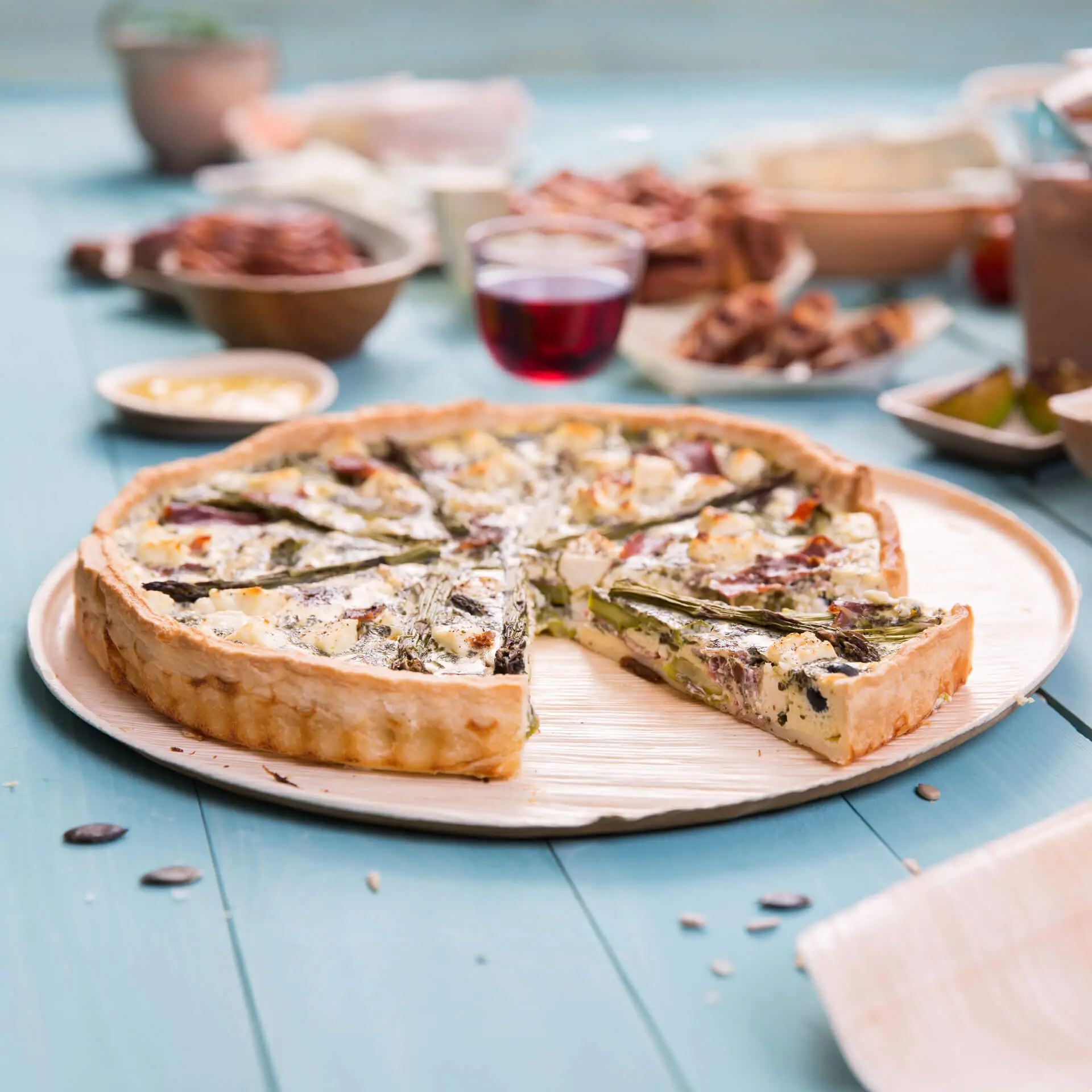 Palmblad pizzabord Ø 32 cm, rond