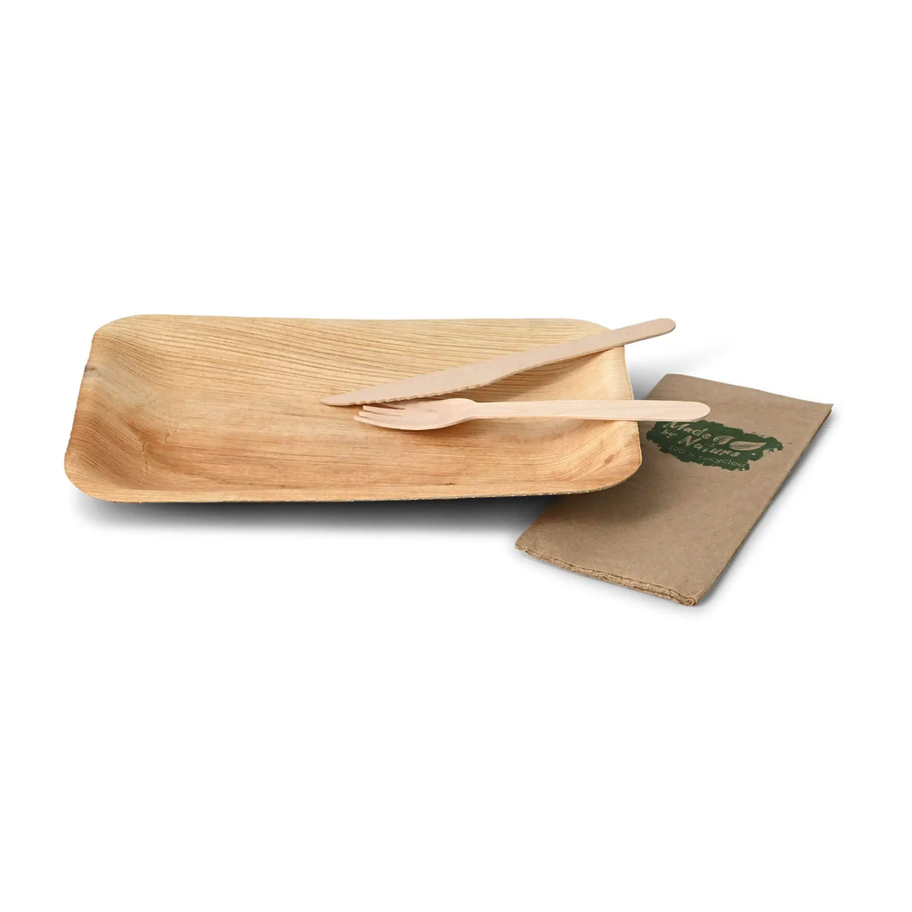 Palmblad bord 25x15 cm, plat, rechthoekig